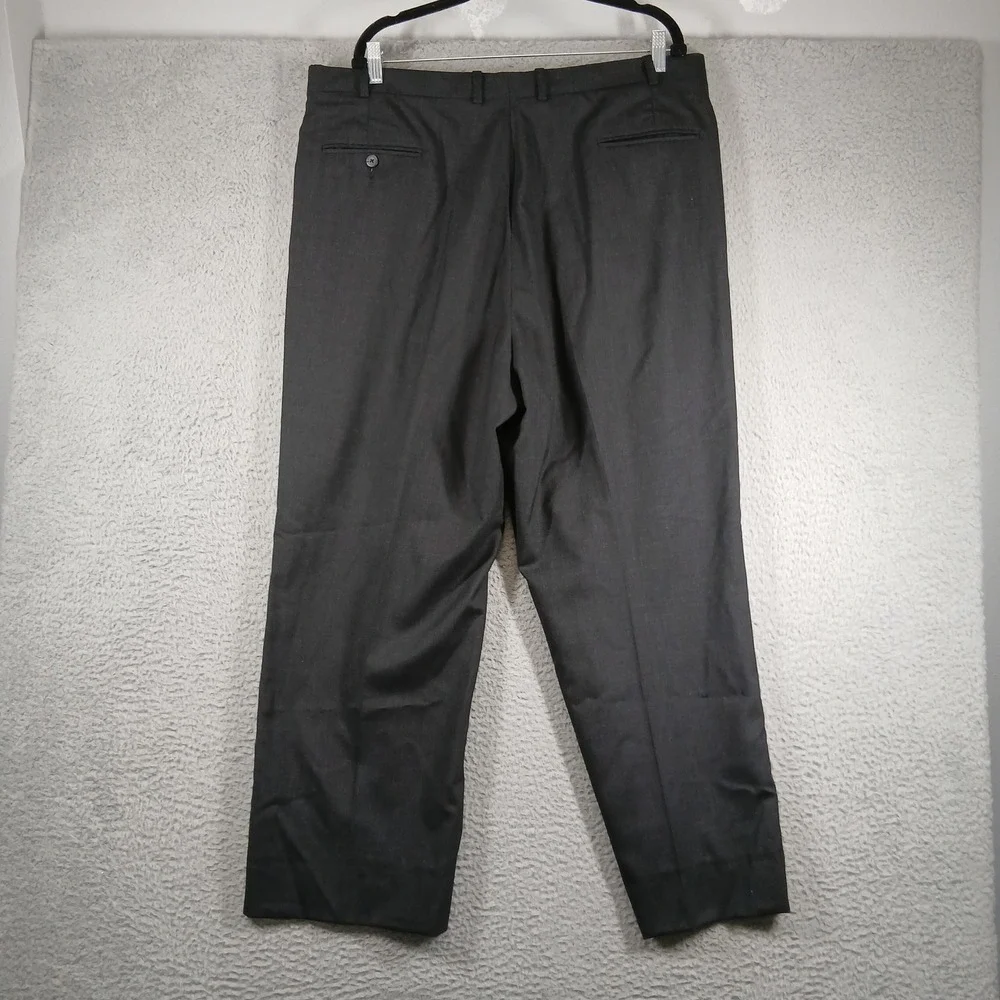 J.B. Britches‎ Nordstrom Dress Pants Men 42x29 Dark Gray Pleated Wool EUC